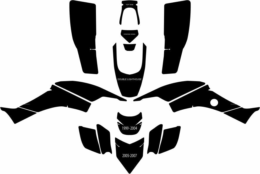 HONDA TRX 400 EX 1999-2007 ATV Vector Graphics Template