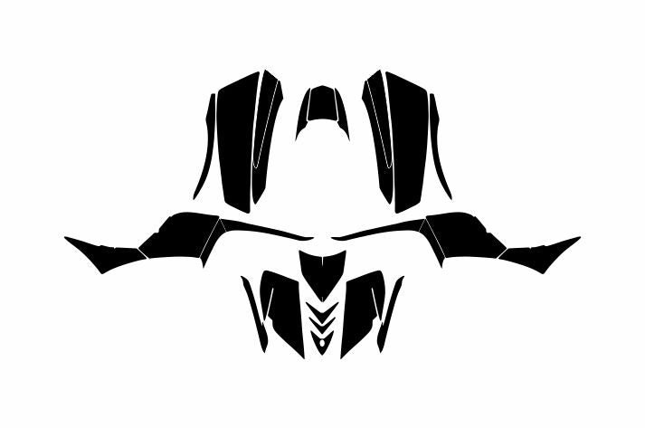 KAWASAKI KFX 700 ATV Graphics Template Vector
