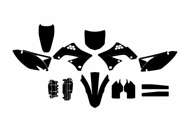 KAWASAKI KXF 450 2009-2011 template graphics vector
