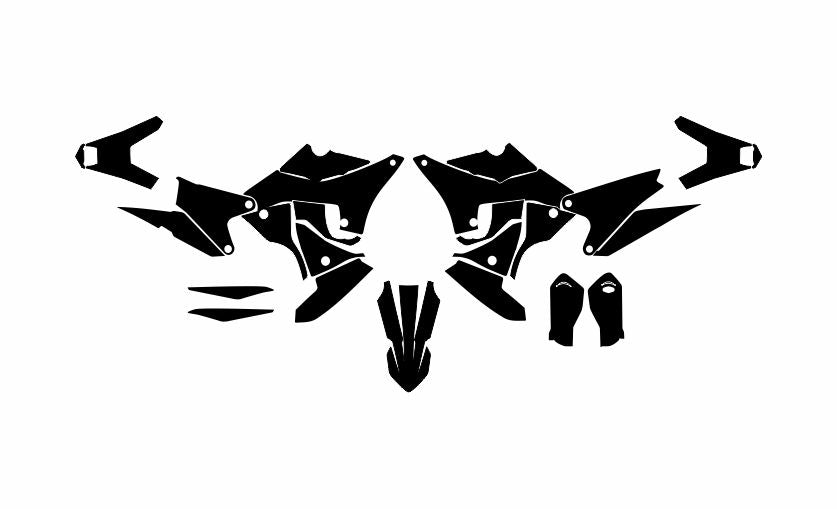 KTM 450 RALLY 2019-2020 ENDURO MX SUPERMOTO Graphics Template Vector