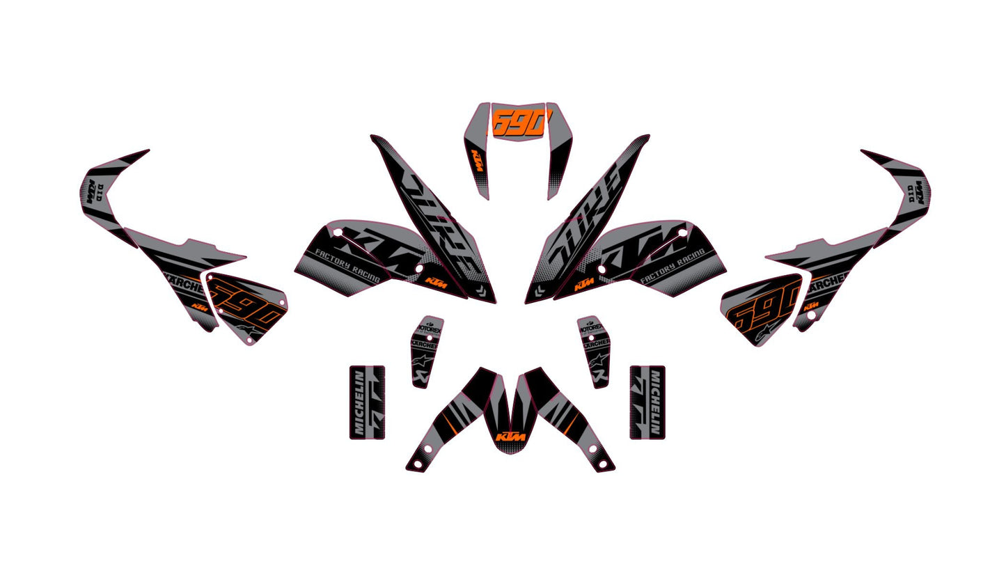 KTM DUKE 690 2012-2018 VECTOR GRAPHICS