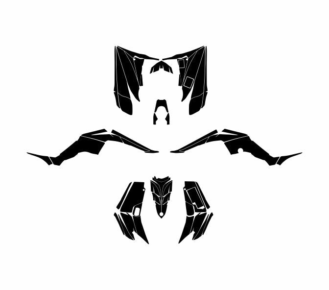 YAMAHA RAPTOR 350 ATV Vector Graphics Template