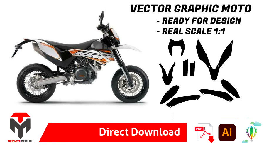KTM 690 SMC 2008 2009 2010 2011 Graphics Template