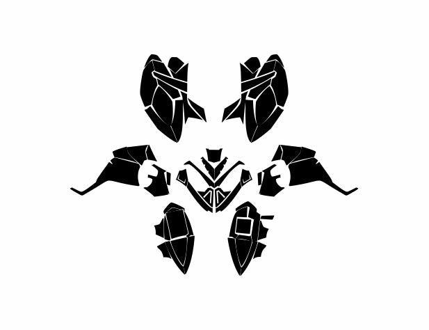 POLARIS OUTLAW 90 2007-2014 ATV Graphics Template Vector