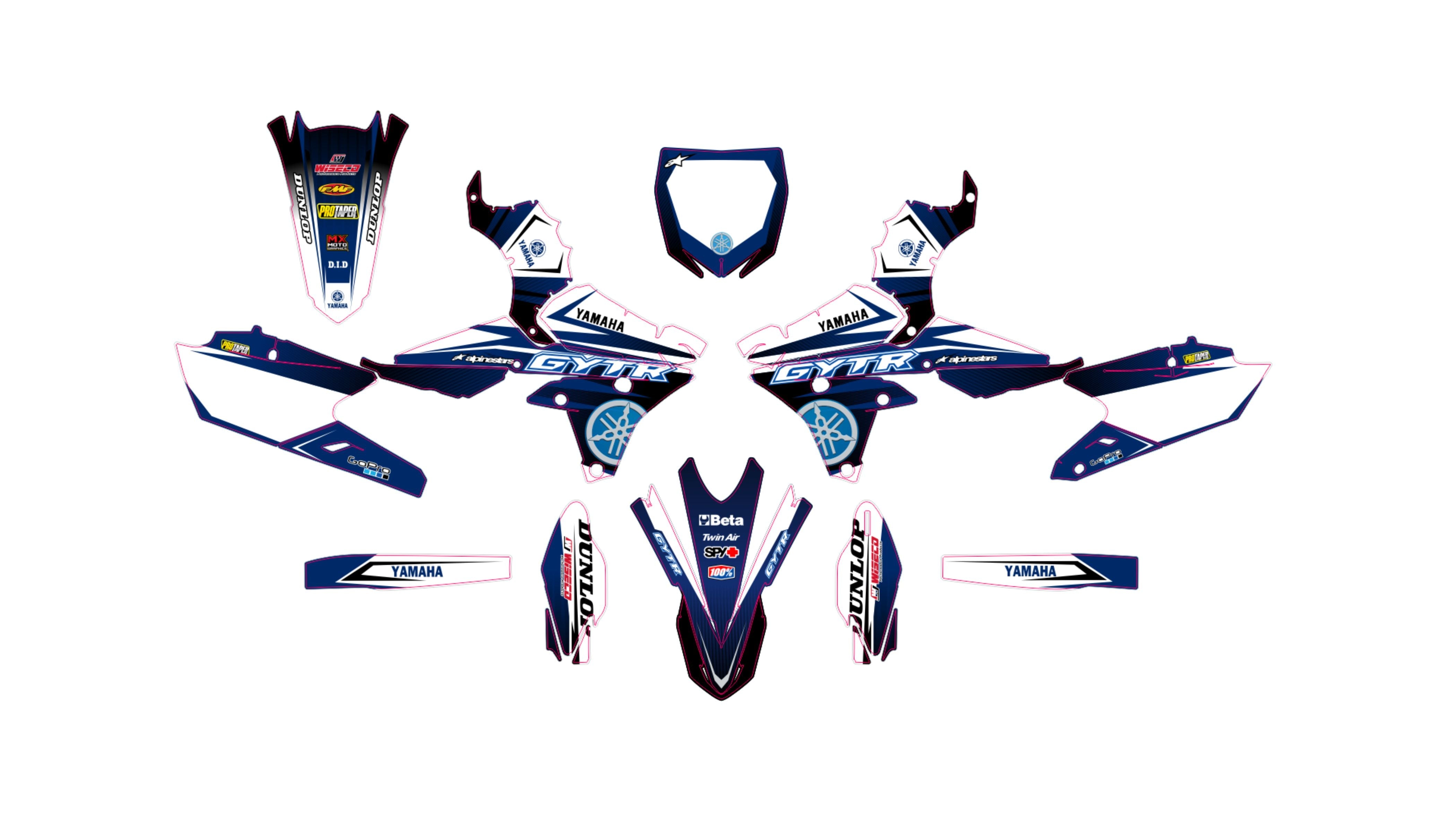 YAMAHA YZF 250 2014-2018 YZF 450 2014-2017 VECTOR GRAPHICS