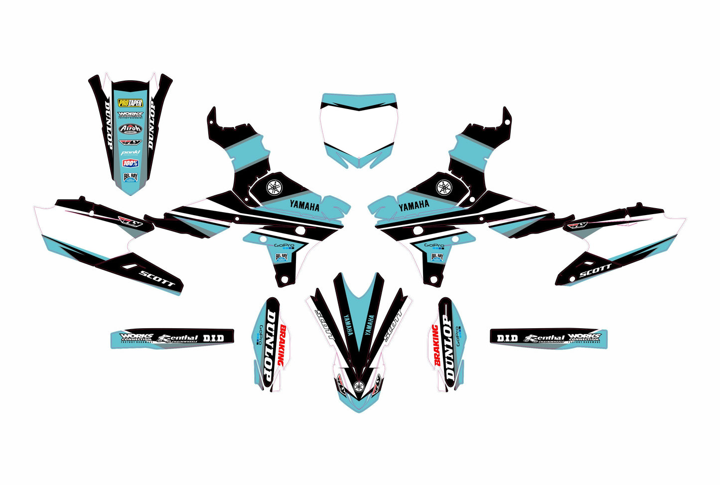 YAMAHA YZF 250 2014-2018 YZF 450 2014-2017 VECTOR GRAPHICS