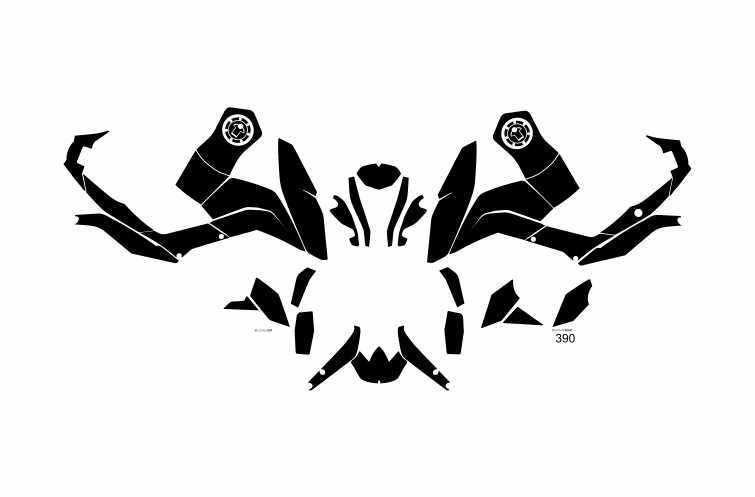 KTM DUKE 125 200 390 2013-2016 Street Bike Graphics Template Vector