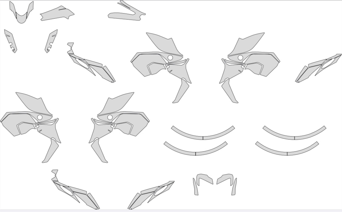 YAMAHA MT-09 (2017-2018-2019-2020) Street Bike Graphics Template Vector