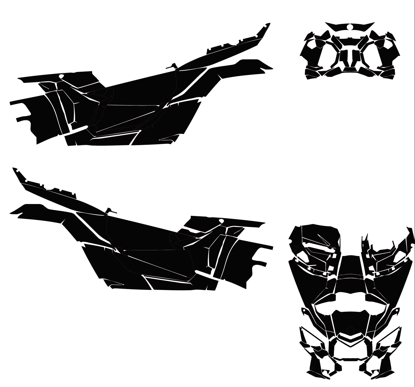 CAN AM Maverick X3 X RS/DS TURBO RR 2017-2022 UTV Graphics Template Vector