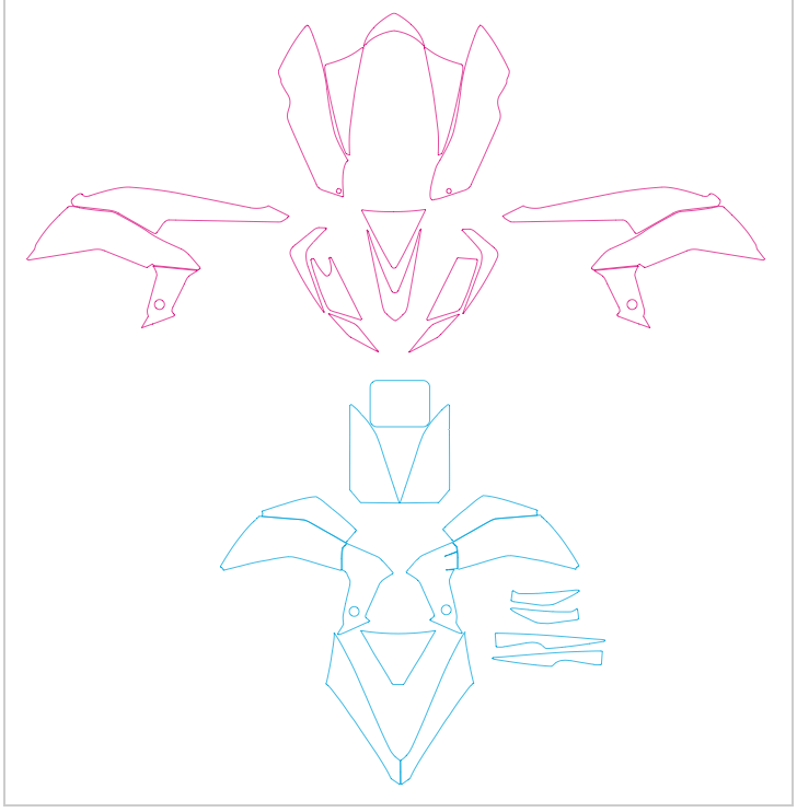 Kawasaki KFX 450 ATV Quad Graphics Template