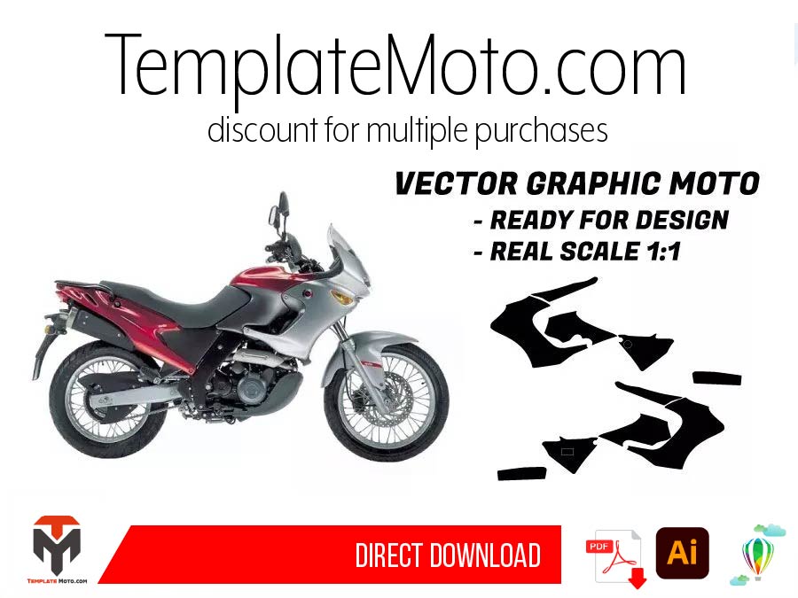 APRILIA 650 Pegaso Streetbike Graphics Template Vector