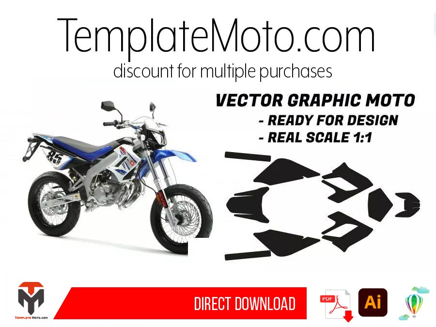Derbi DRD Racing 2004 2005 2006 2007 2008 2009 Graphics Template