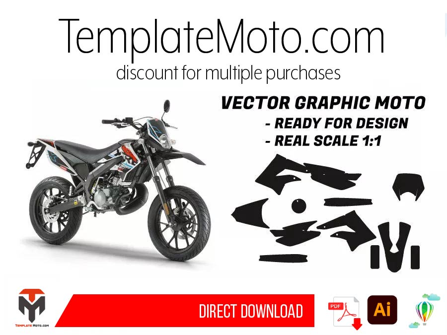 Derbi Xtreme / Racing 2011 2012 2013 2014 2015 2016 2017 Graphics Template