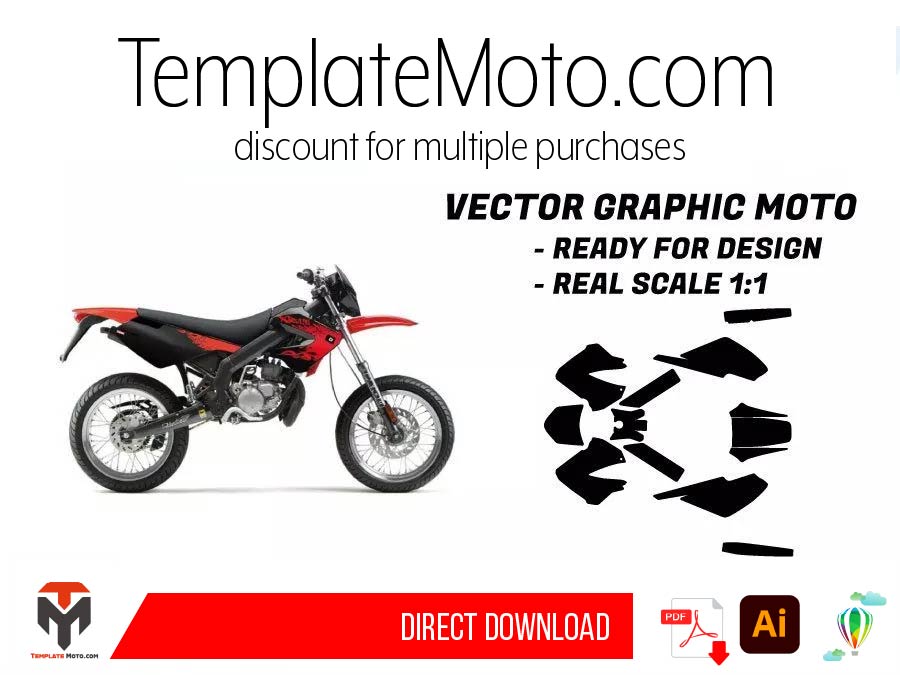 Derbi Xtreme / x-race 2005 2006 2007 2008 2009 2010 Graphics Template