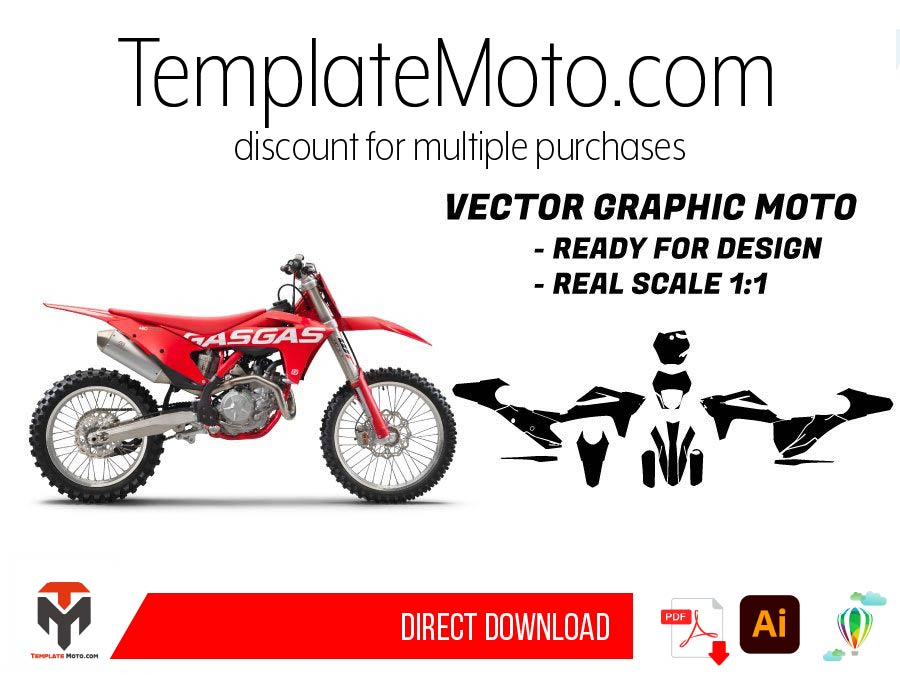 Gasgas EC (2021-2022) Graphics Template Vector