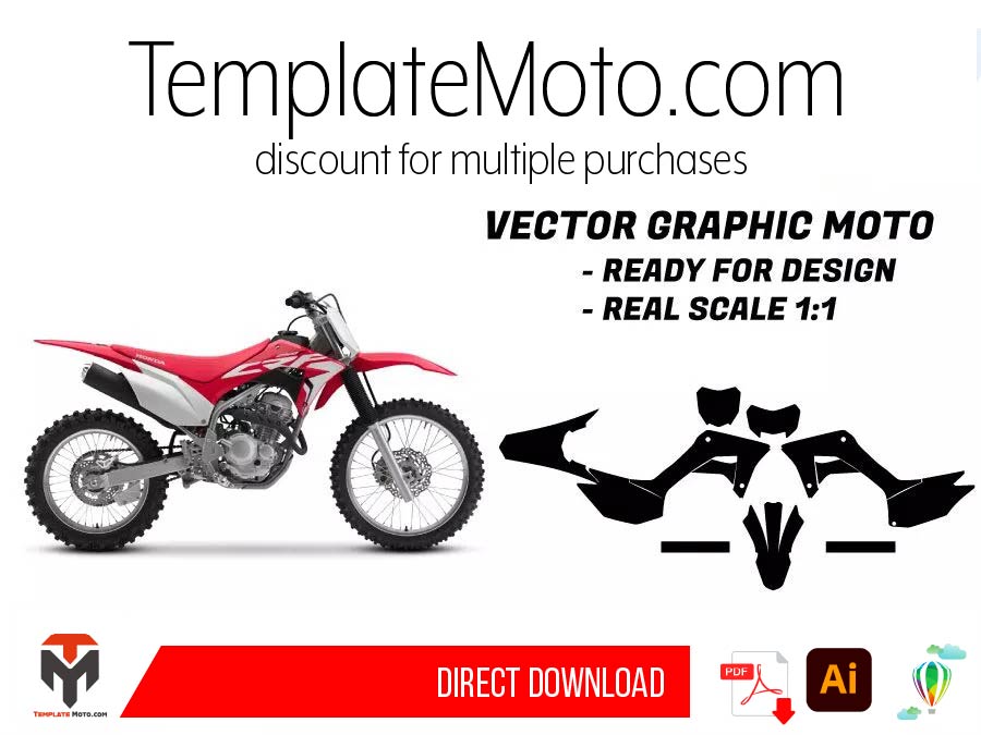 Honda 250F CRF (2019-2022) Vector Graphics Template