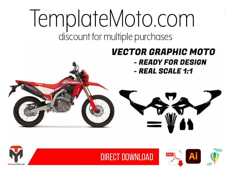 Honda CRF 250 L / 300 L (2021-2022) Vector Graphics Template