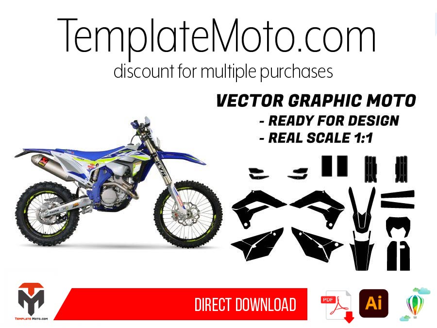 Sherco SE SEF Enduro 2017 2018 2019 2020 Graphics Template