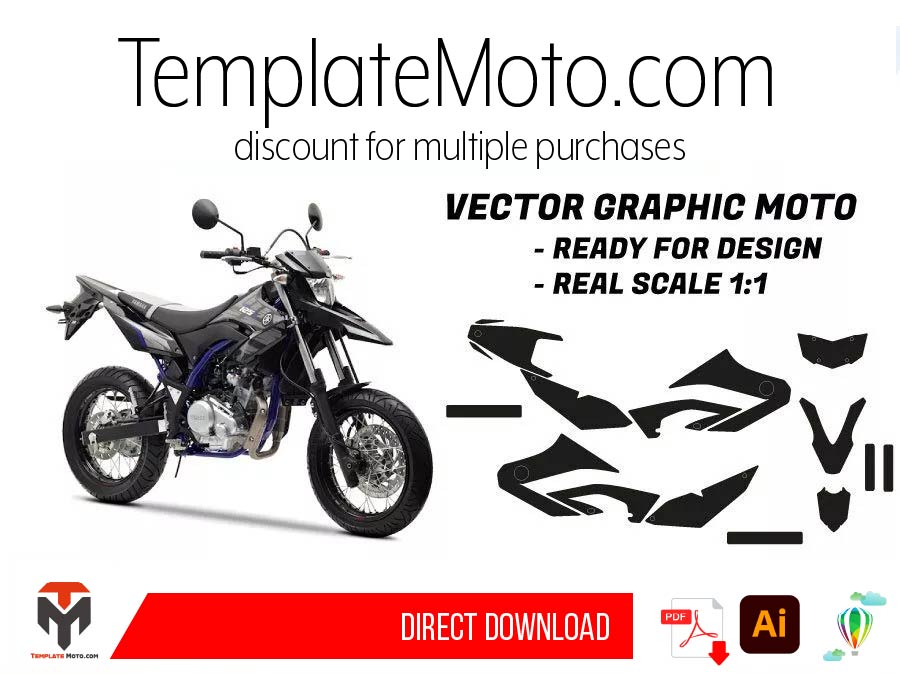 Yamaha WRX WRR 125 Graphics Template