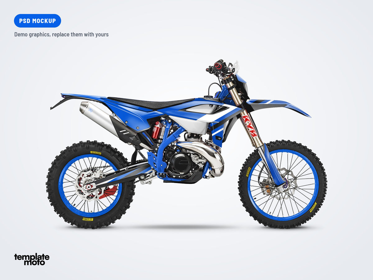 Beta RR 250-300 2020-2022 PSD mockup with the TemplateMoto demo graphics kit