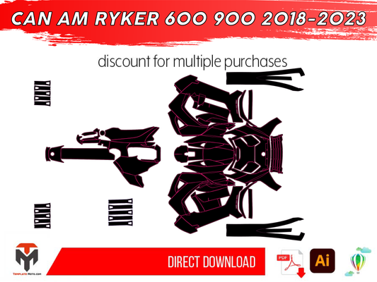 CAN AM RYKER 600 900 2018-2023 template graphics