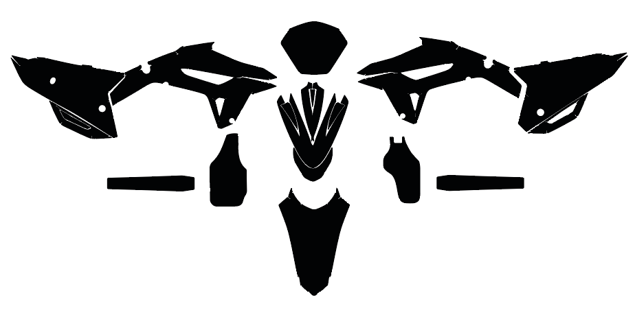 VENT DERAPAGE 2023-2024 50cc Graphics Template Vector Enduro