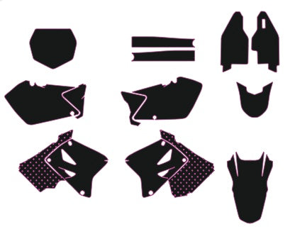 Suzuki RM 125 250 MX Motocross 2003 2004 2005 2006 2007 2008 Graphics Template