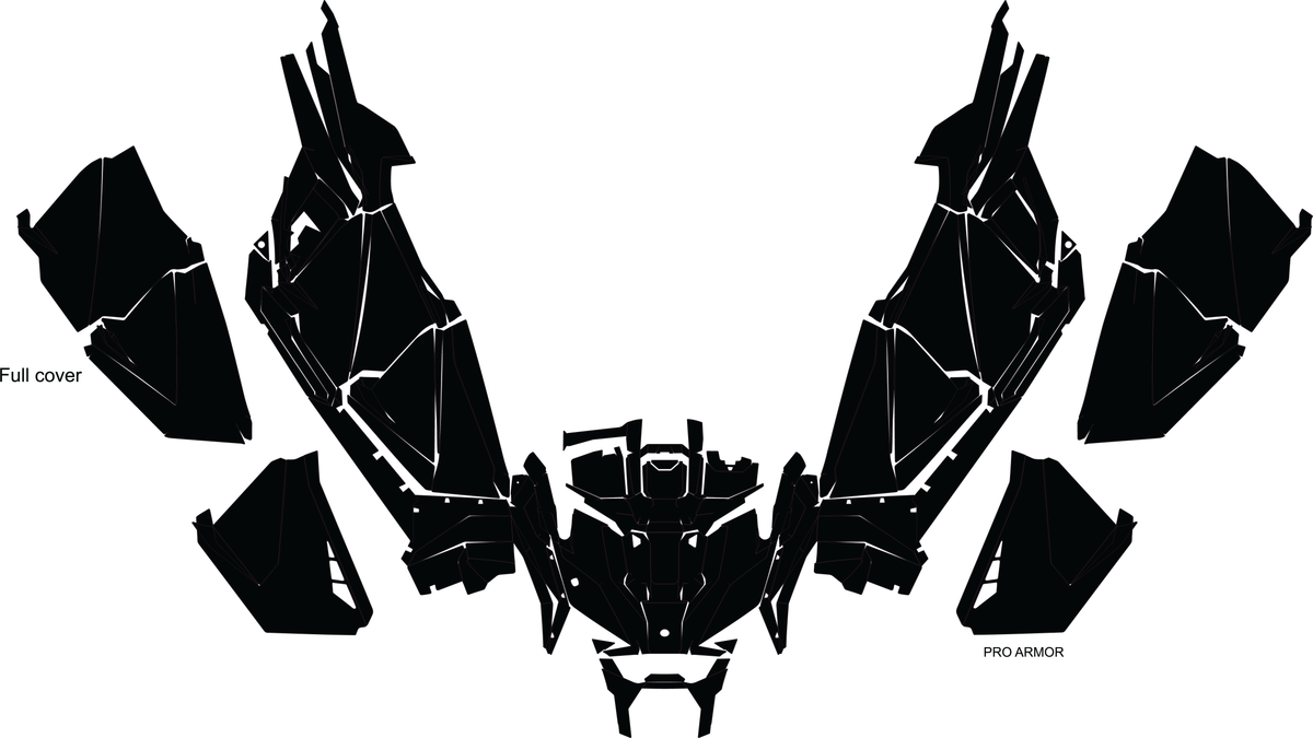 POLARIS RZR TURBO R 4 ULTIMATE 2020-2023 UTV Graphics Template Vector ...