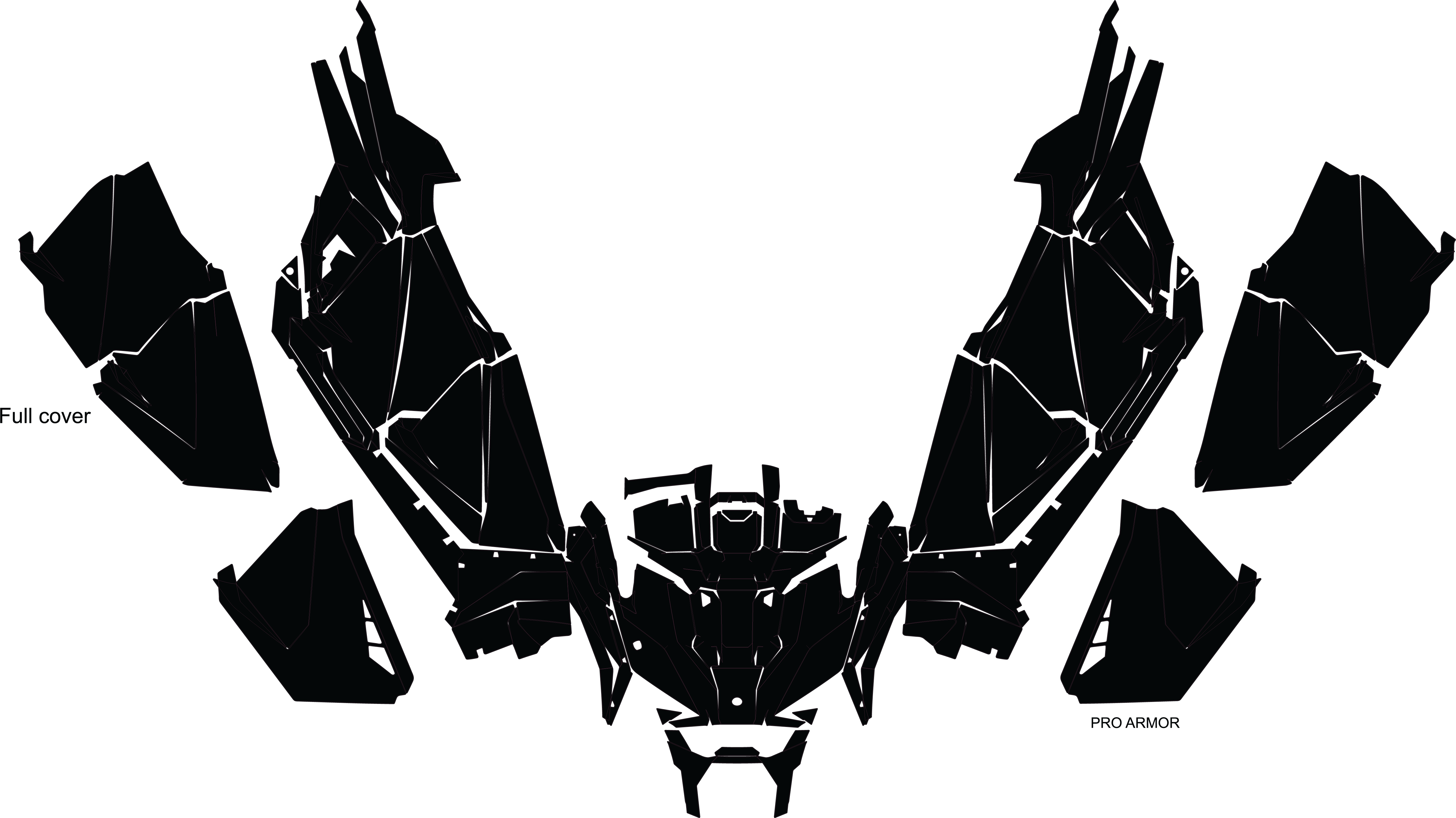 POLARIS RZR TURBO R 4 ULTIMATE 2020-2023 UTV Graphics Template Vector