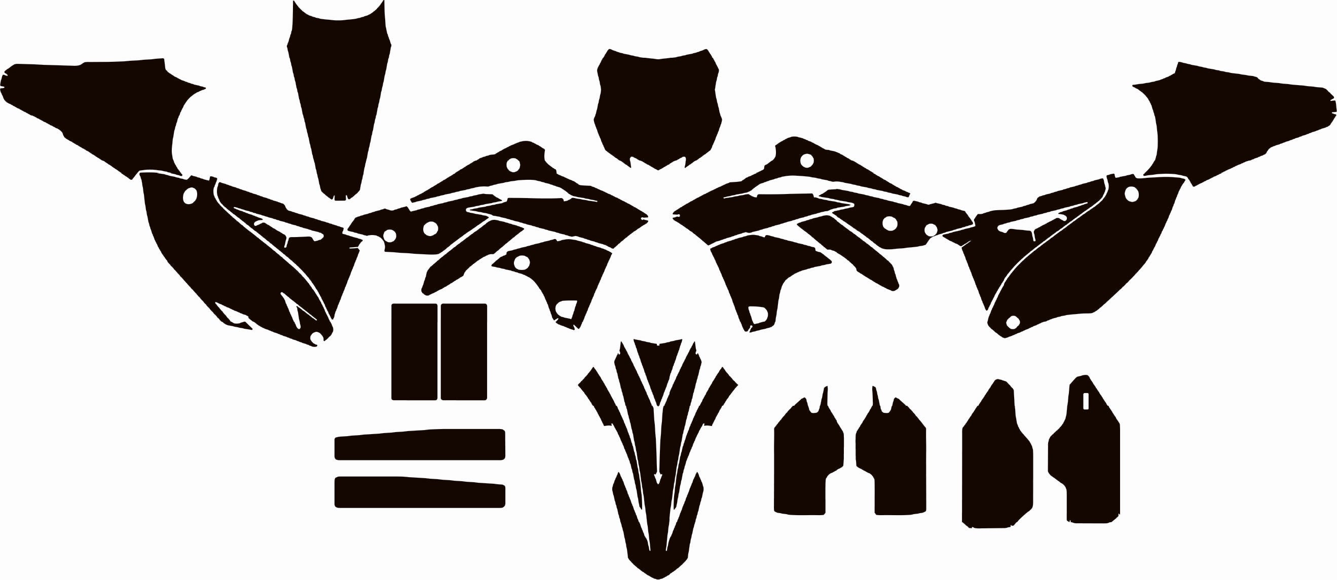 KAWASAKI KX 250F KXF 250 2013-2016 V2 Streetbike Graphics Template Vector