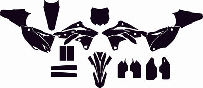 KAWASAKI KX 250F KXF 250 2013-2016 V2 Street Bike Graphics Template Vector