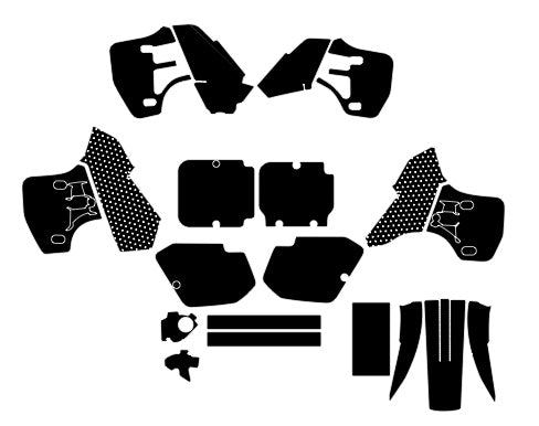 Kawasaki KX 500 1988 1989 1990 1991 1992 1993 1994 1995 1996 1997 1998 1999 2000 2001 2002 2003 2004 Graphics Template