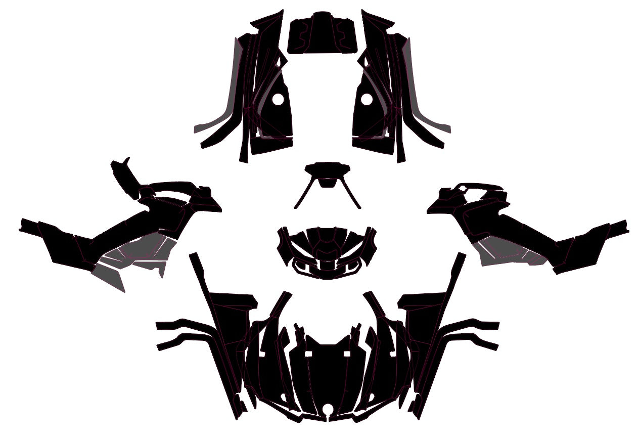 CAN AM OUTLANDER 450 570 L MAX-L DPS 2014-2023 ATV Graphics Template Vector