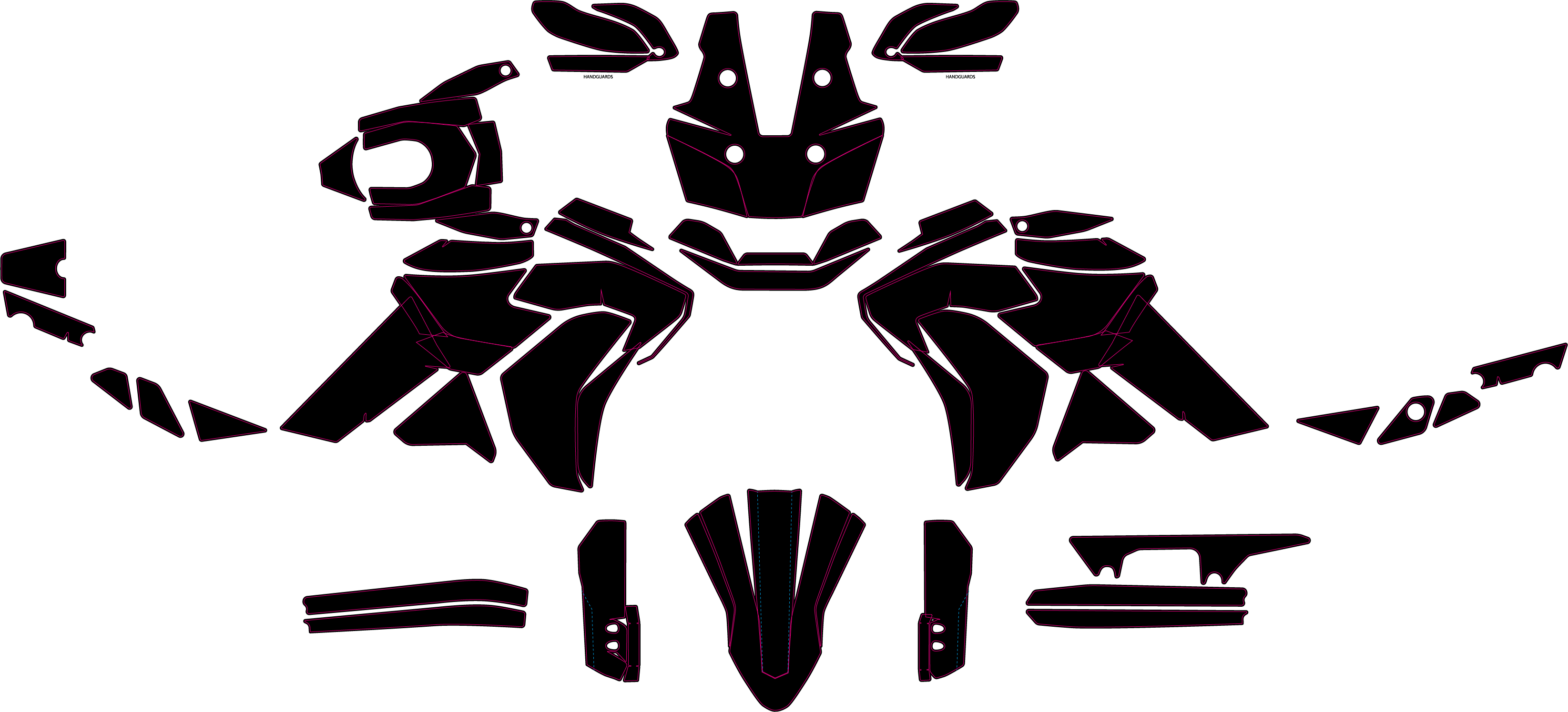 APRILIA TUAREG 660 RALLY 2025 Template Graphics Vector