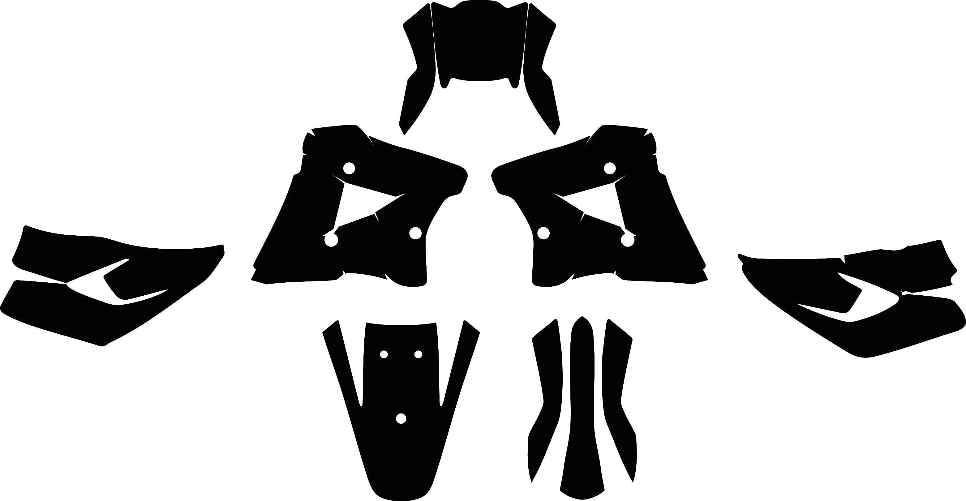 APRILIA MX 125 2005-2006 Graphics Template Vector Enduro