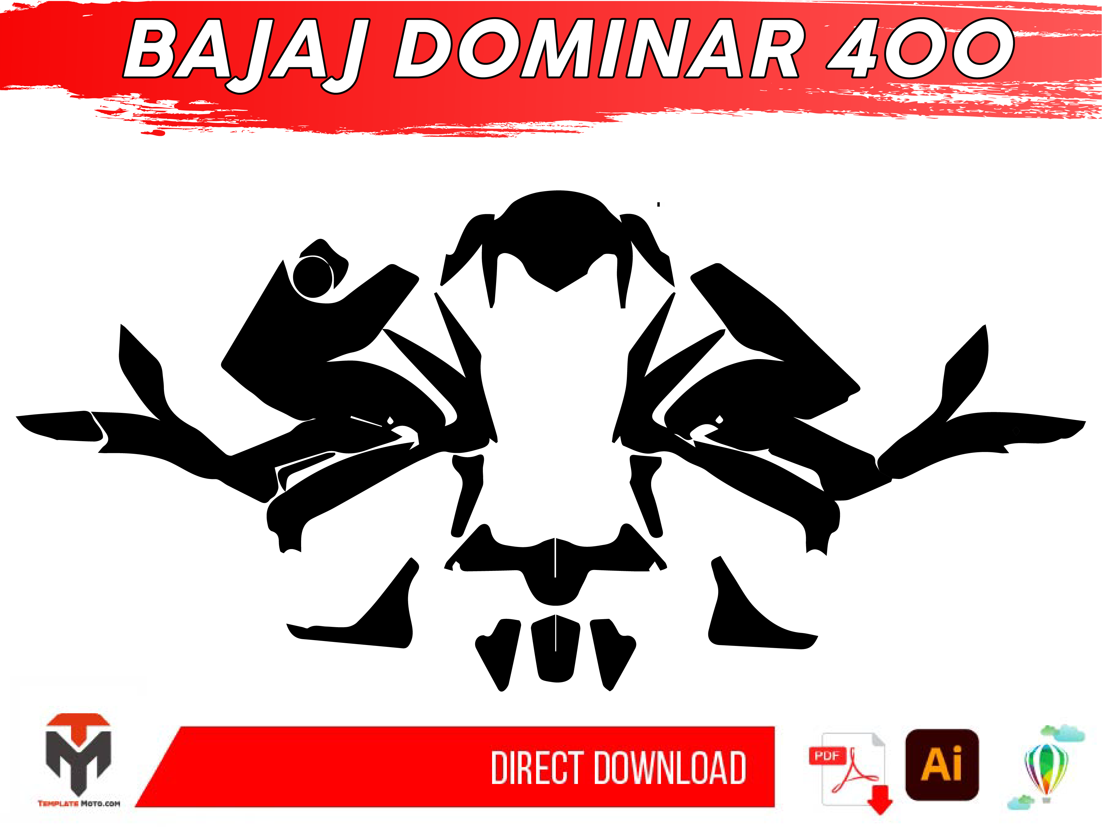 BAJAJ DOMINAR 400 template graphics