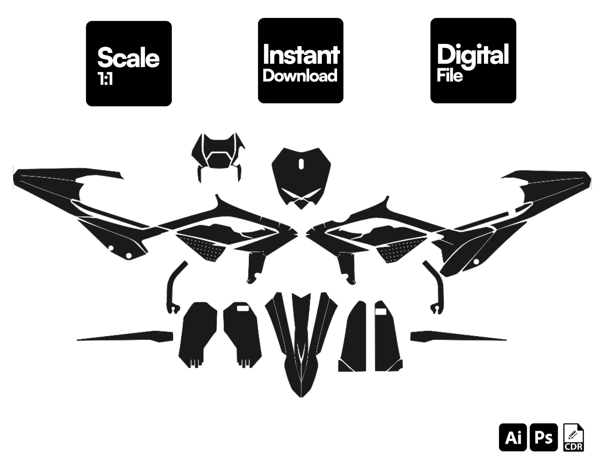 BETA 2023 ENDURO MX SUPERMOTO Graphics Template Vector