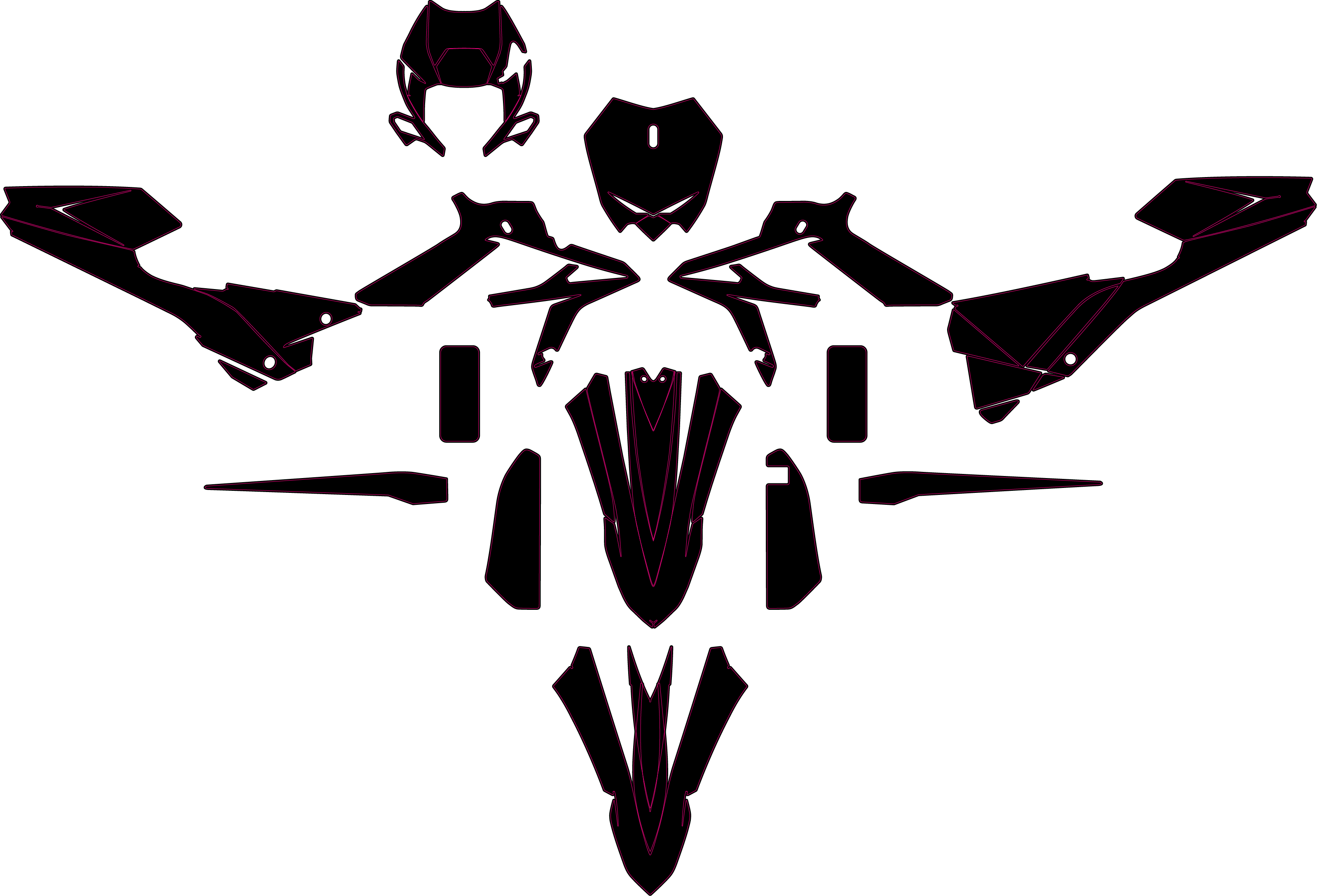 BETA XTRAINER 250 300 2020-2022 Template vector graphics