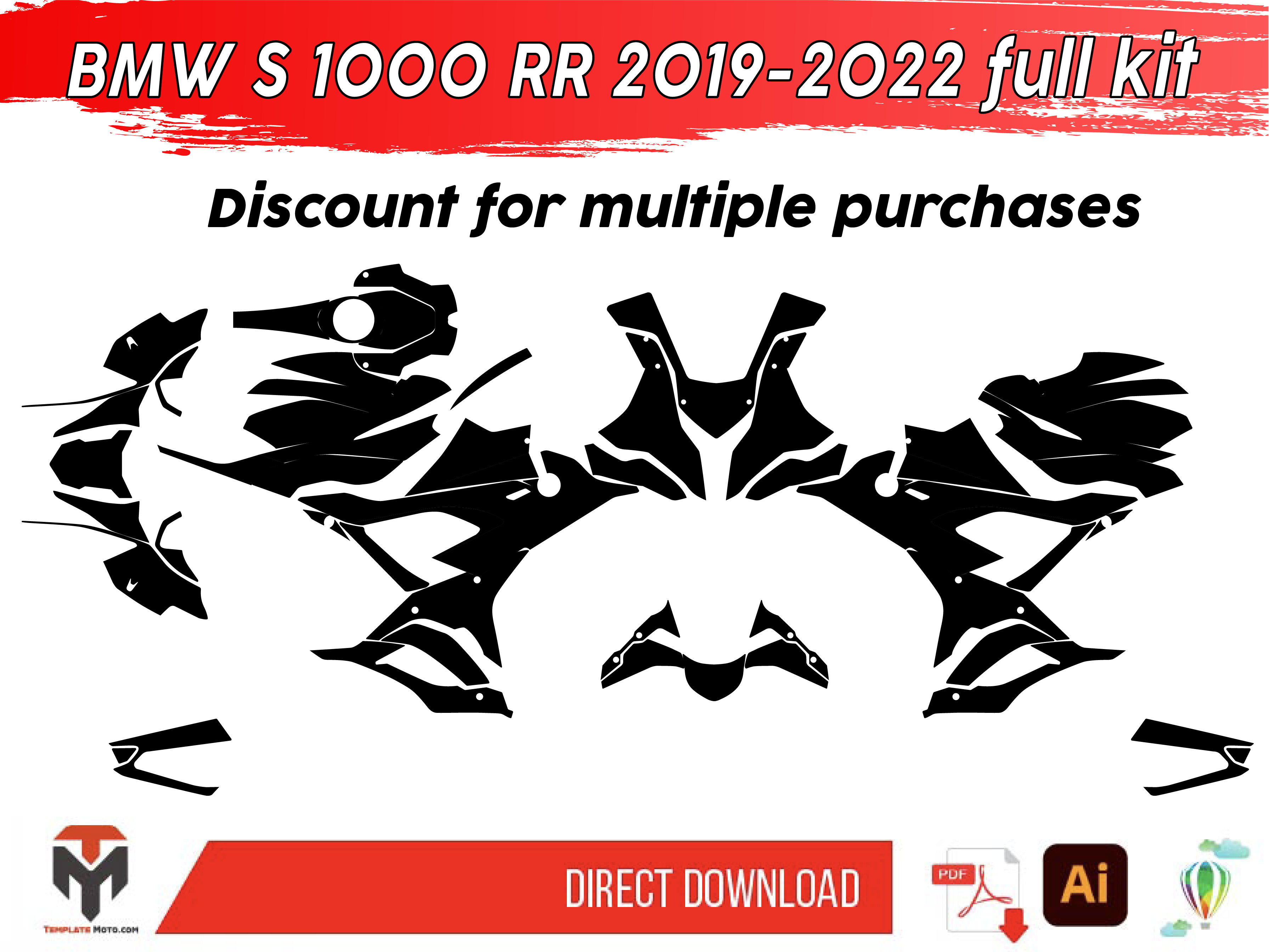 BMW S 1000 RR 2019-2022 Original Fairing S1000RR full kit