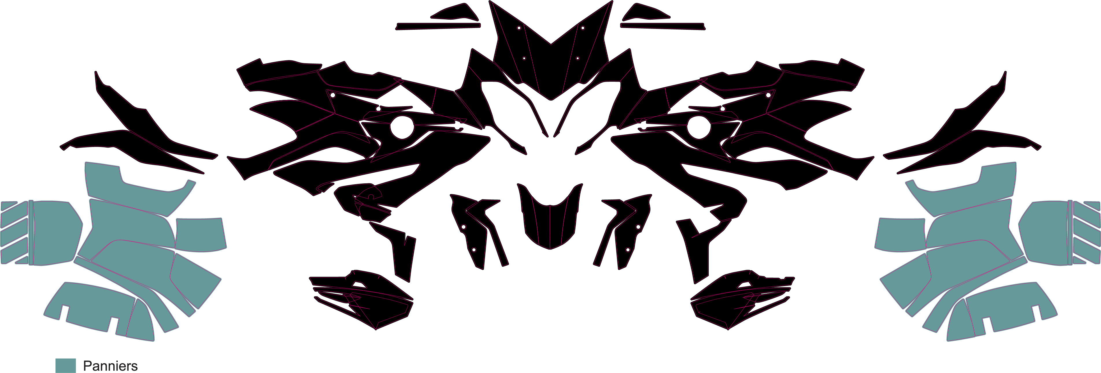 BMW S1000 XR 2015-2019 Template Graphics Vector