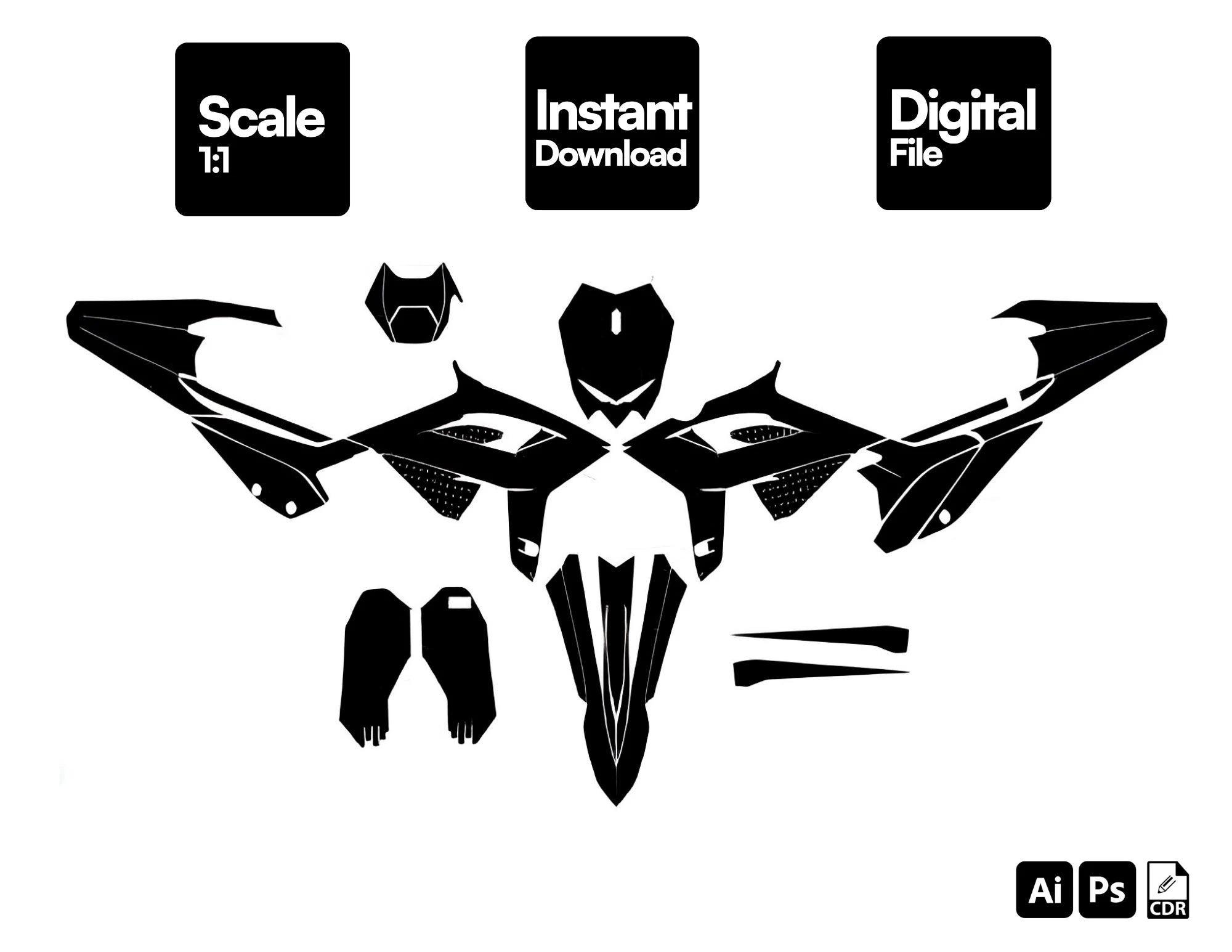 Beta RR Enduro 2020-2023 ENDURO MX SUPERMOTO Graphics Template Vector