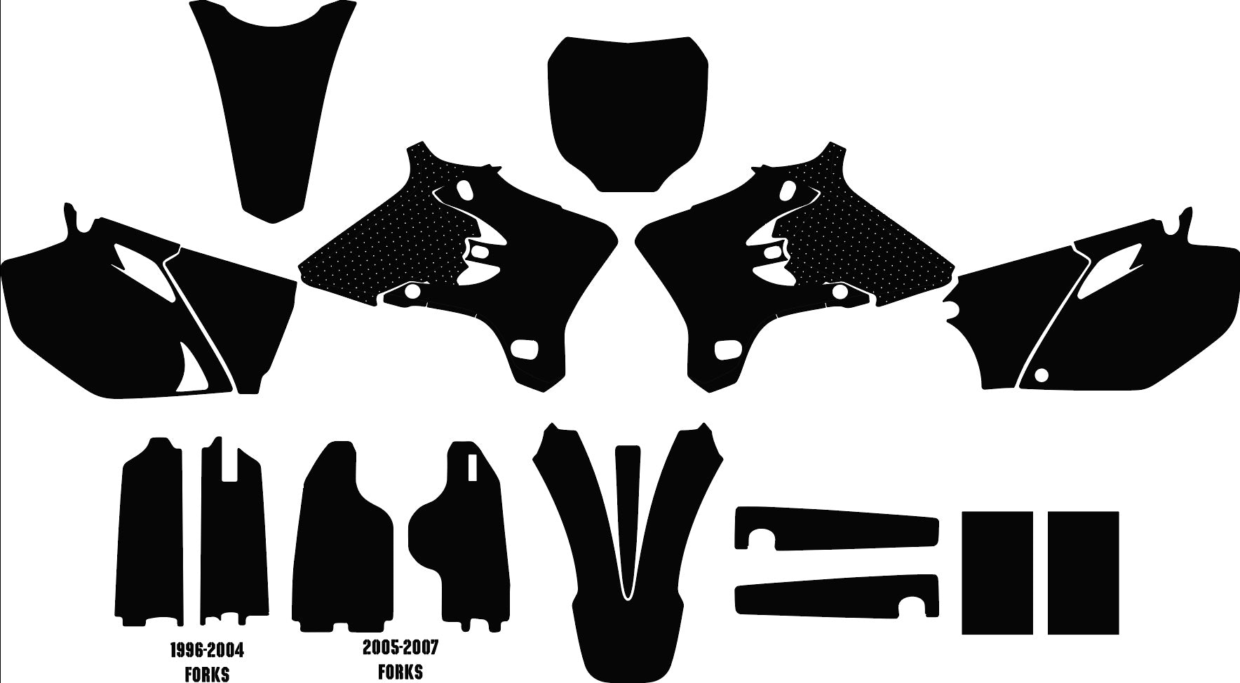YAMAHA YZF 250 450 2003-2005 template vector