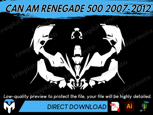 CAN AM RENEGADE 500 2007-2012 ATV Graphics Template Vector