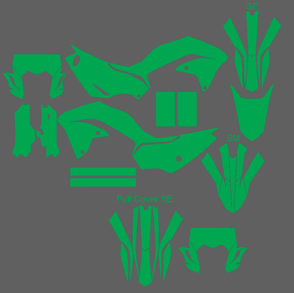 KAWASAKI KLX 230 SM 2020-2023 Graphics Template Vector