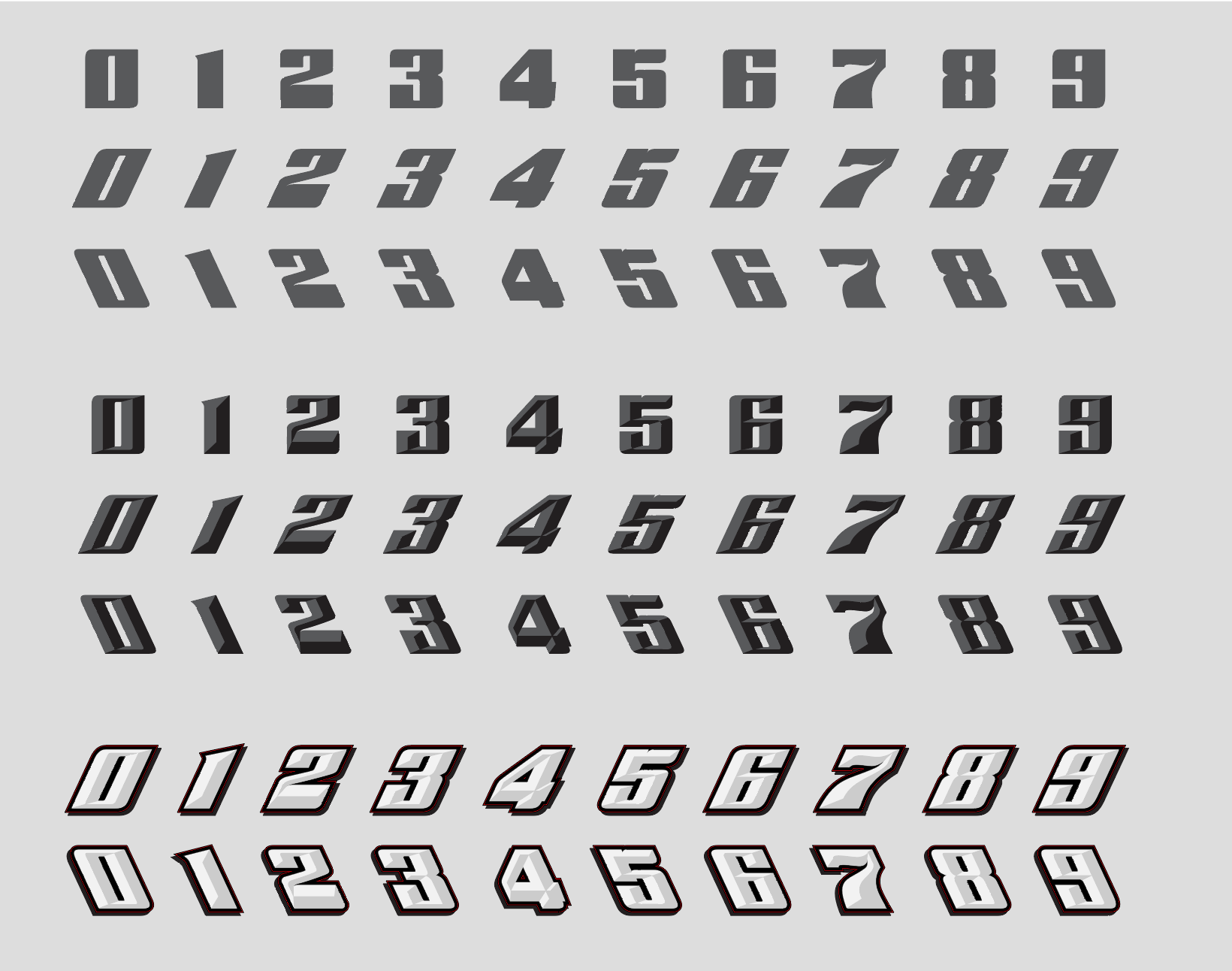 Racing Numbers #2 for Motorcycle or Car Stickers - Downloadable Vector ...