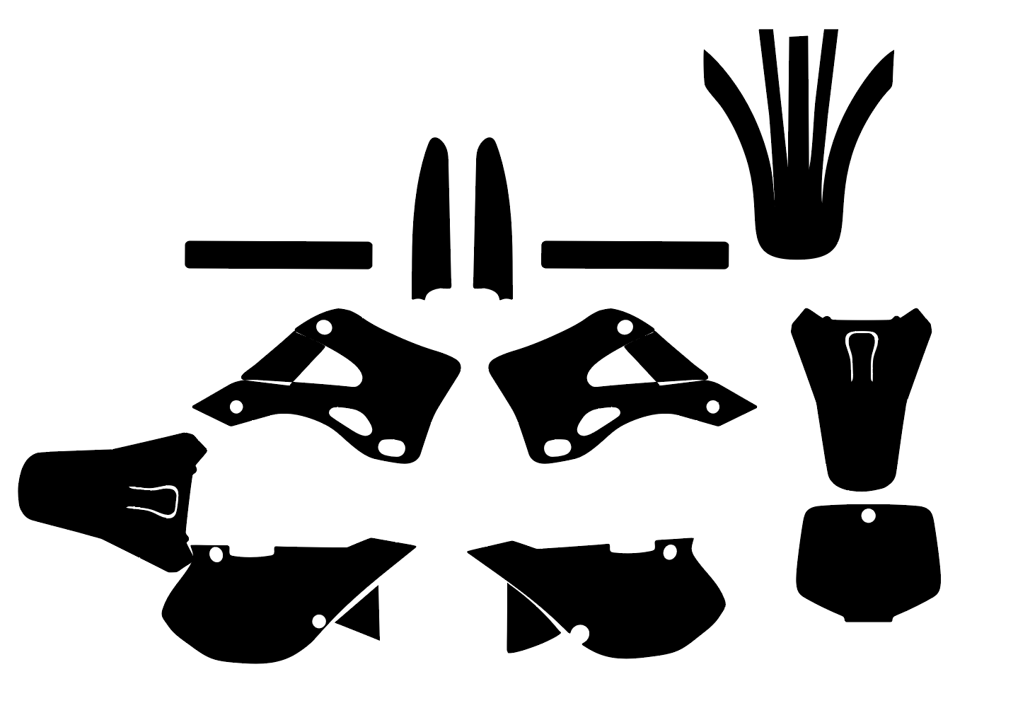 Kawasaki KX 125 250 MX Motocross 1999 2000 2001 2002 Graphics Template