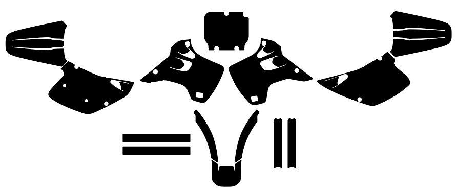 Kawasaki KX 125 250 MX Motocross 1992 1993 Graphics Template