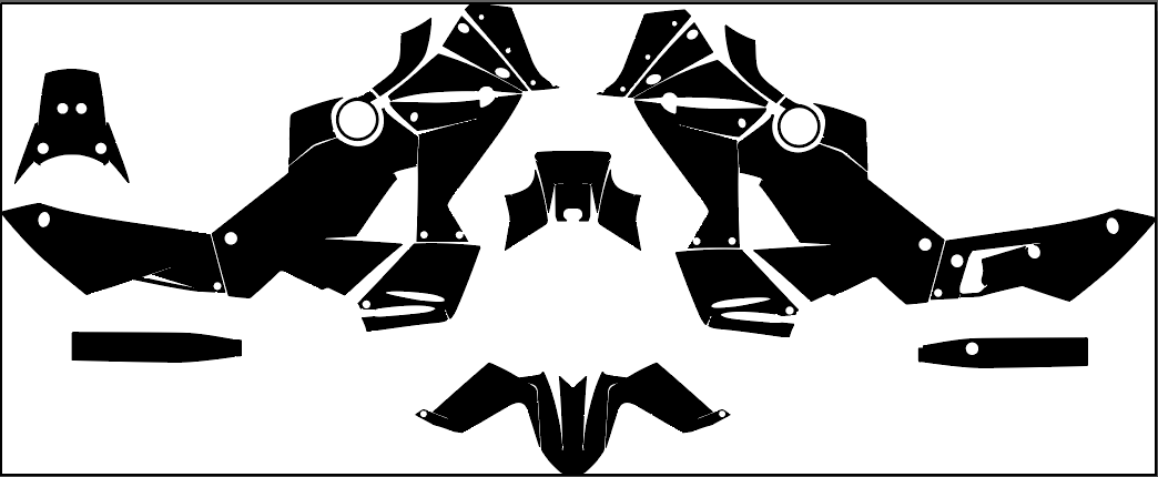 KTM 990 ADVENTURE 2006-2013 Street Bike Graphics Template Vector