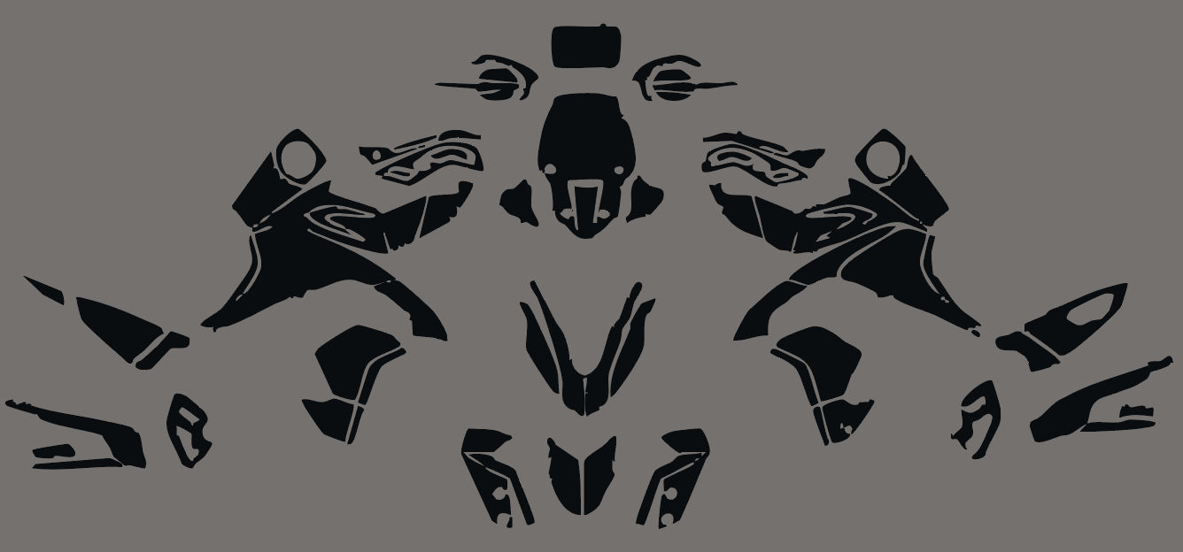 TRIUMPH TIGER 900 GT PRO 2020-2023 Template vector graphics