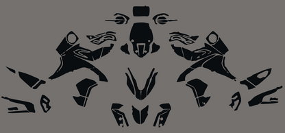 TRIUMPH TIGER 900 GT PRO 2020-2023 Template vector graphics